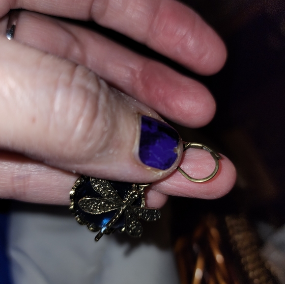 New Vintage Look Dragonfly Self Latch Earrings - Picture 11 of 11